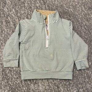 Purple pearl smocks light green Striped Kids Pullover quarterzip 9mo